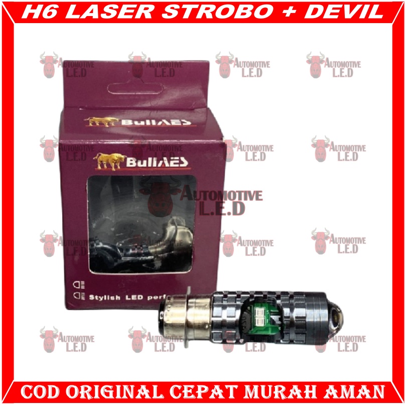 ORIGINAL BOHLAM LED H6 LASER 26 WATT STEEL GUN HIGH QUALITY | LAMPU MOTOR H6 UNIVERSAL LED