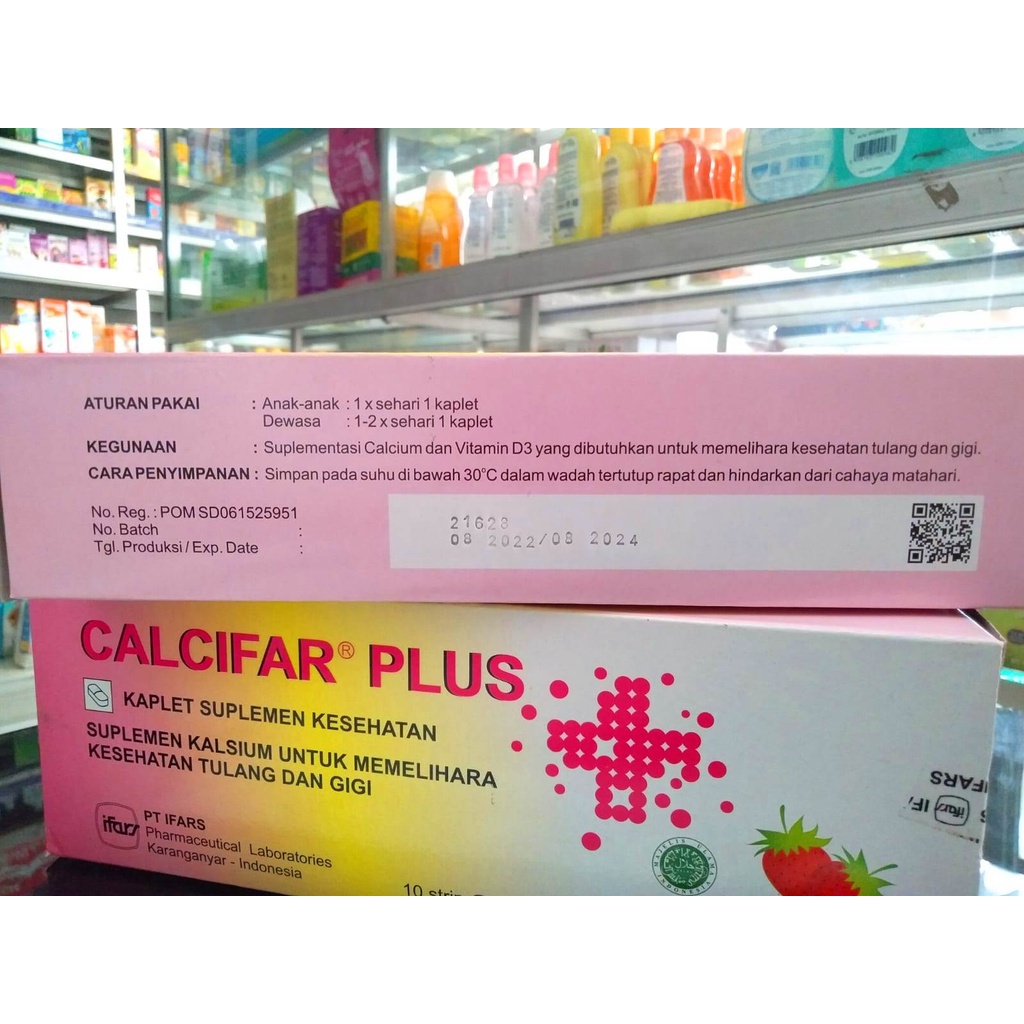 CALCIFAR PLUS KAPLET 1 STRIP @10 KAPLET kalcifar plus vitamin tulang