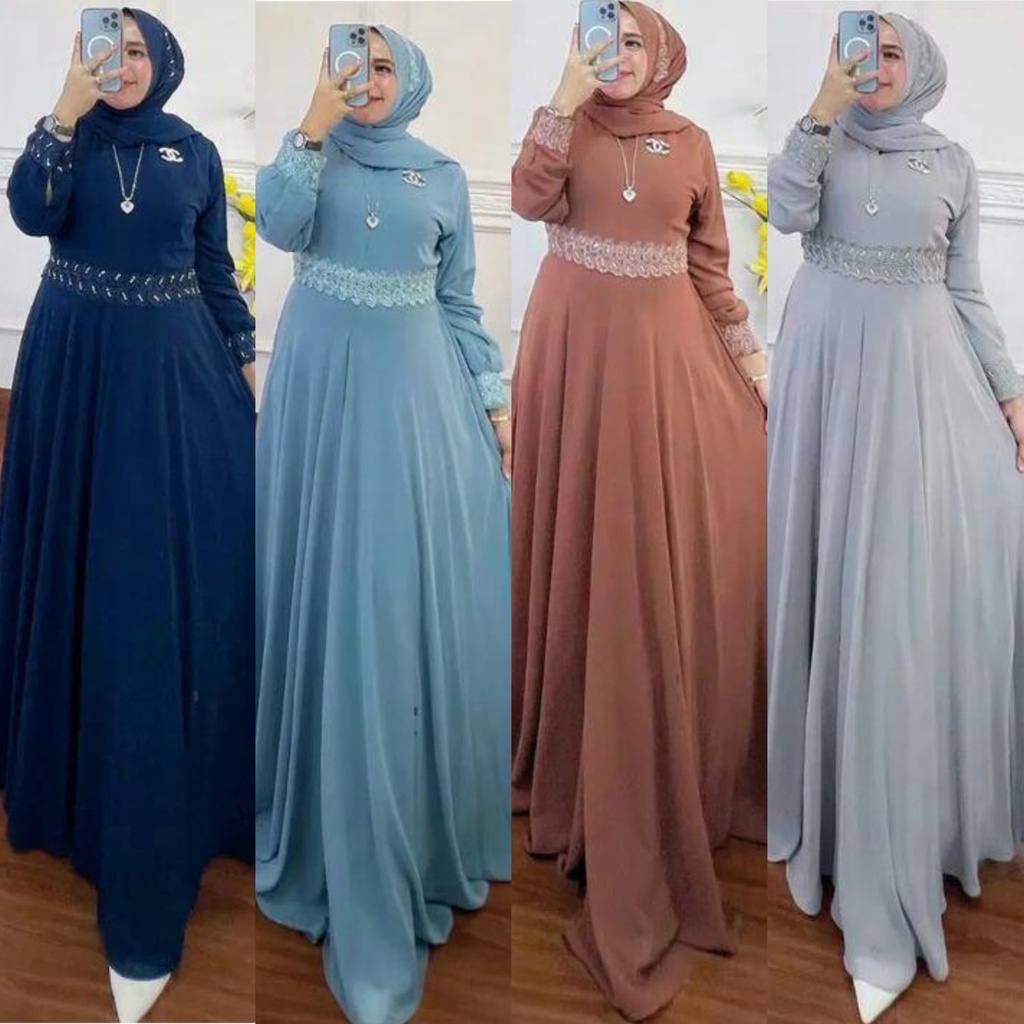 Ayla  syari / gamis set khimar  / syari set / syari mewah / syari ceruty / syari terbaru lebaran 2022  / syar'i / syar'i mewah / baju syari terbaru 2022 / baju syar'i terbaru / baju lebaran 2022 / khimar syari / syari polos ceruty / syari kekinian / gami