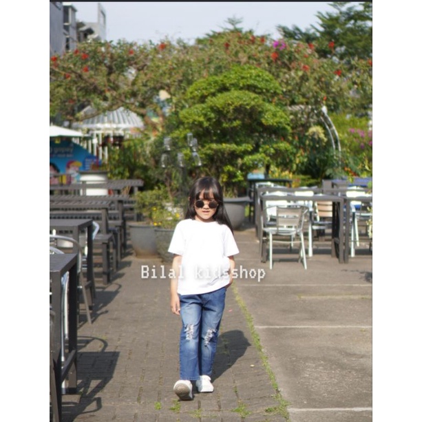 CELANA JEANS PANJANG  SOBEK ANAK UNISEX LAKI PEREMPUAN