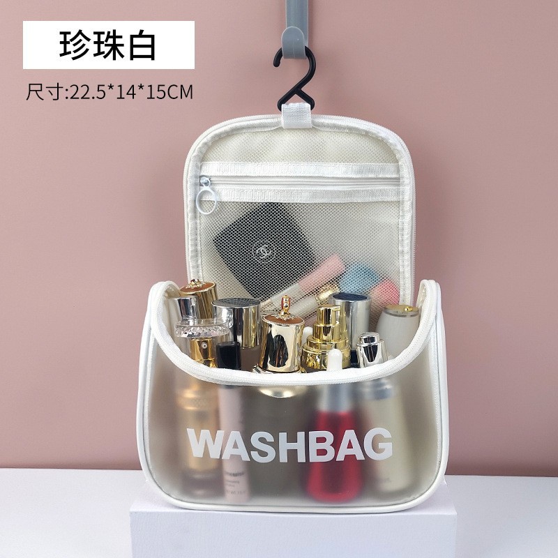 Tas Washbag Transparan Besar / Tas Kosmetik Waterproof - SOSOYO