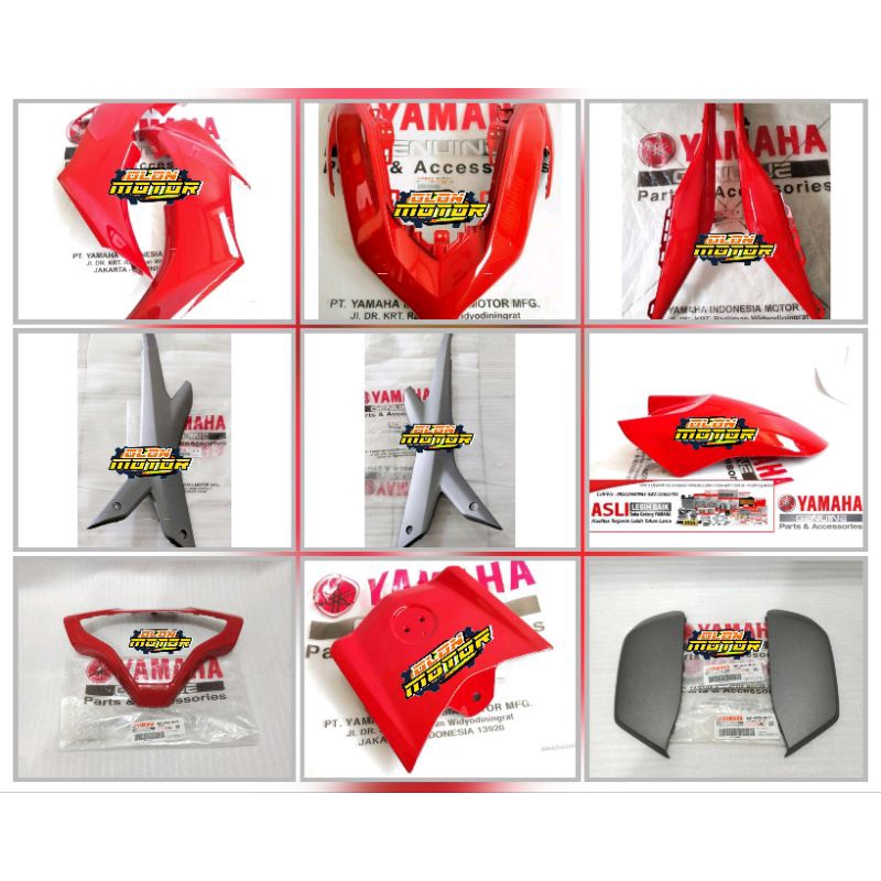PAKET BODY HALUS FULL SET MERAH AEROX NEW 155 CONNECTED ORIGINAL YGP