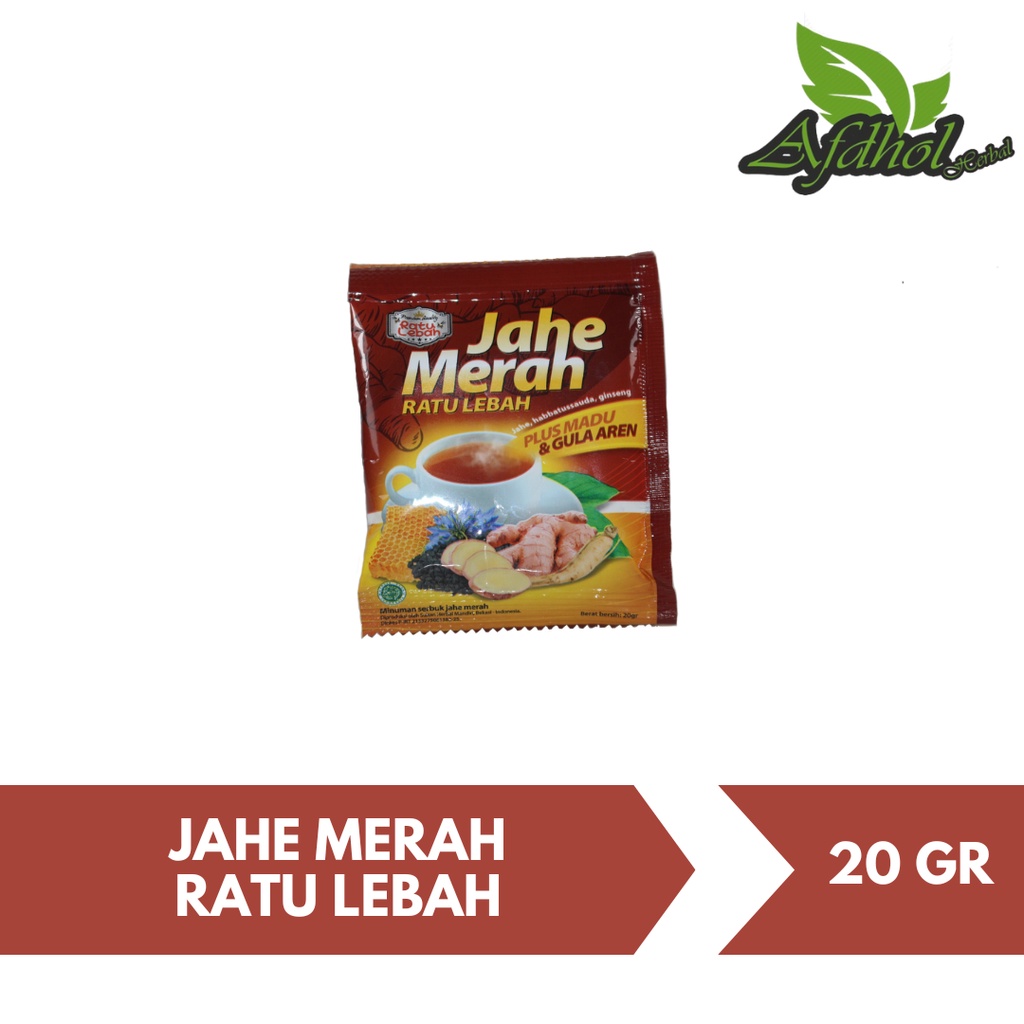 Jual Jahe Merah Ratu Lebah Plus Madu Dan Gula Aren Persachet Gr