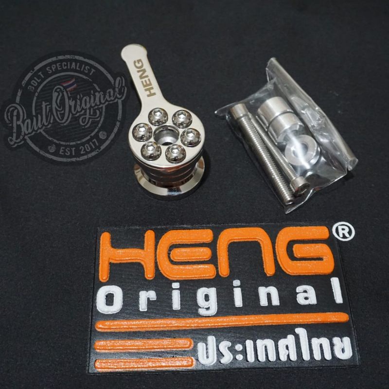 gantungan barang heng stainless silver original thailand big model gantungan motor thailand