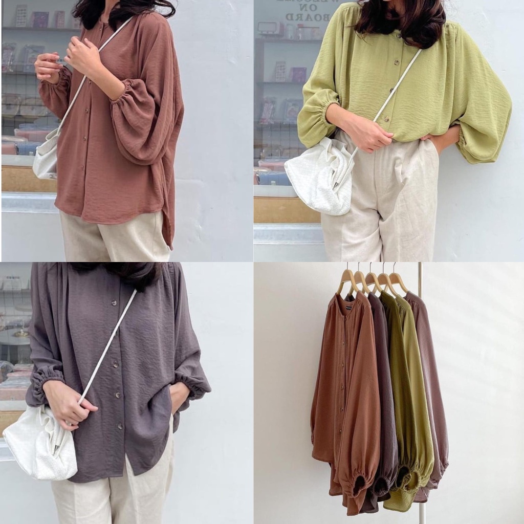 JNY.CO Kemeja Oversize Vella Crinkle