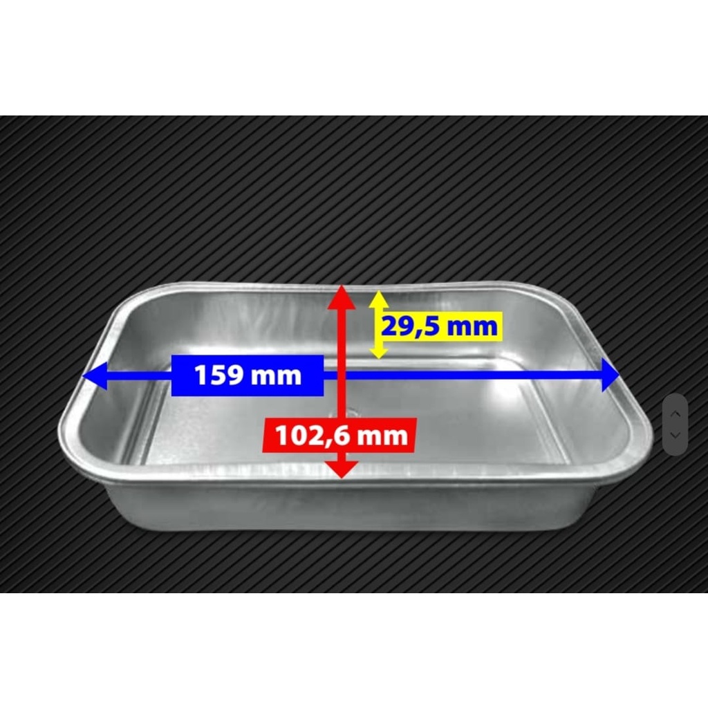 (ECERAN) ALUMUNIUM FOIL TRAY MENTAI / GARUDA P-380W WADAH + TUTUP