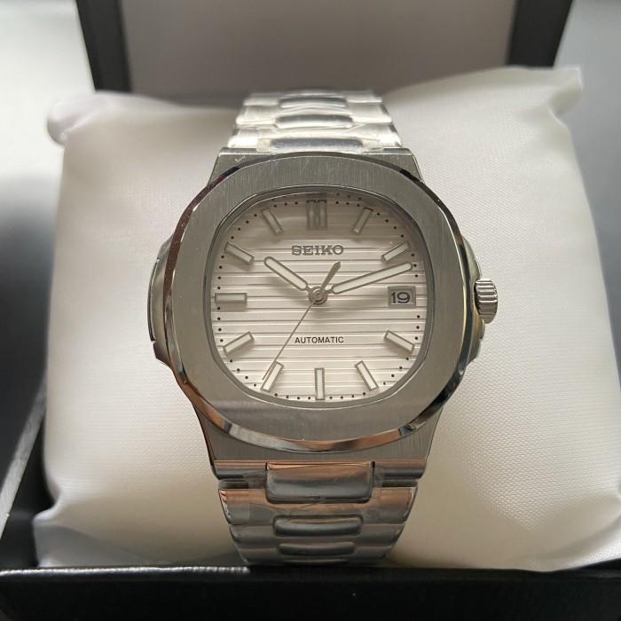 Seiko mod nautilus white dial nh35