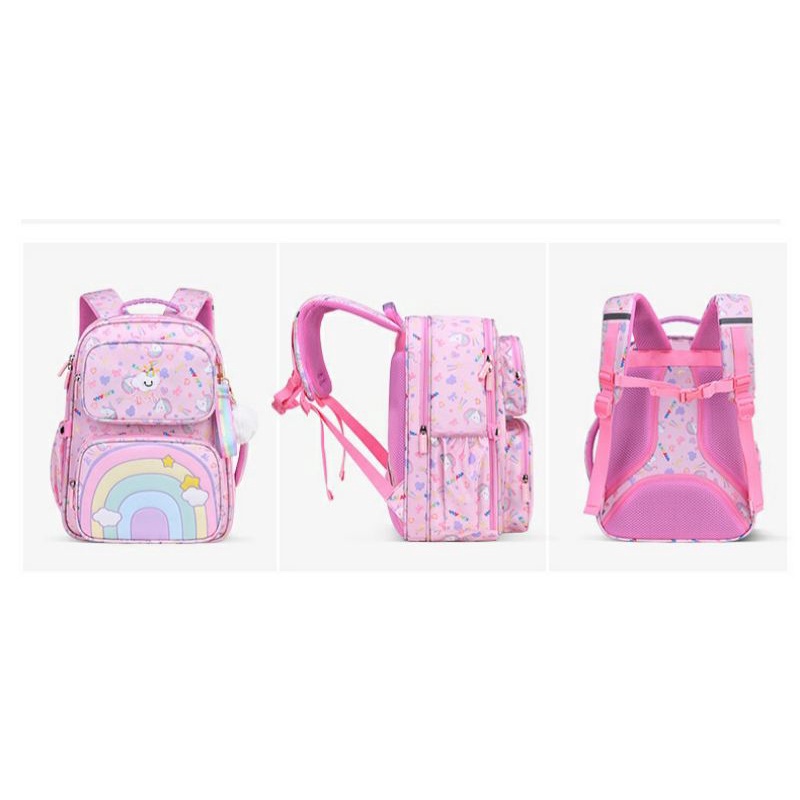 Tas Ransel Backpack Anak Sekolah Perempuan SD model Pelangi Kakami