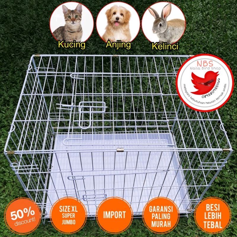 KANDANG KUCING IMPORT BESI LIPAT TEBAL