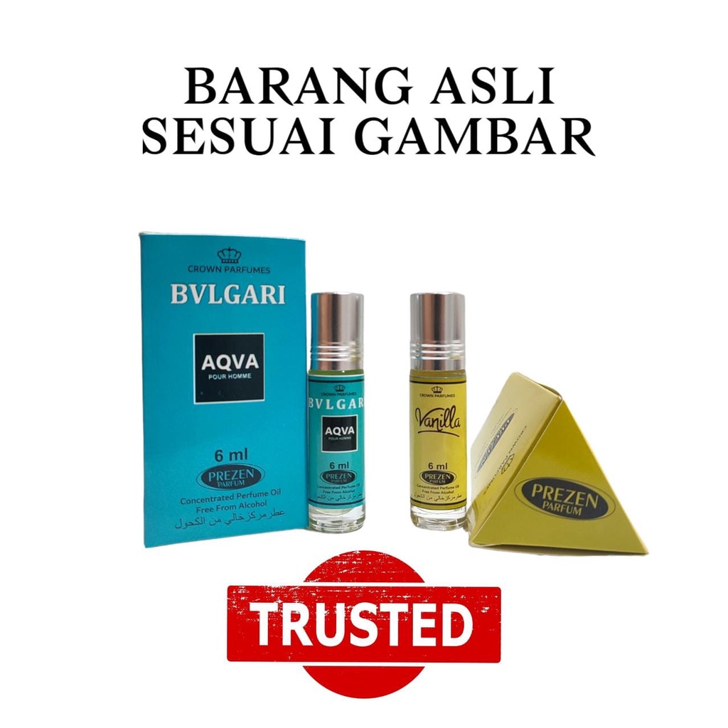 (1 PCS) PREZEN 6 ML ROLL ON TANPA ALKOHOL MODEL AL REHAB DENGAN BOX. KUALITAS TERBAIK HARGA TERMURAH. BUKAN DOBHA BUKAN REHAB.