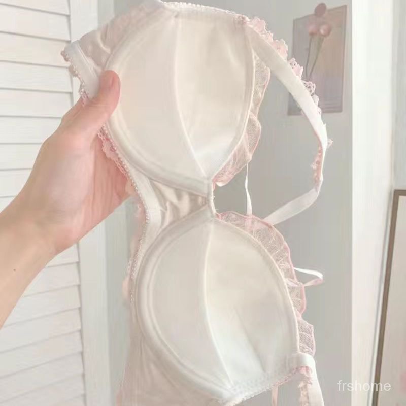 Jepang pakaian dalam manis wanita merah muda gadis-gadis lucu bra dada kecil berkumpul tidak ada cin