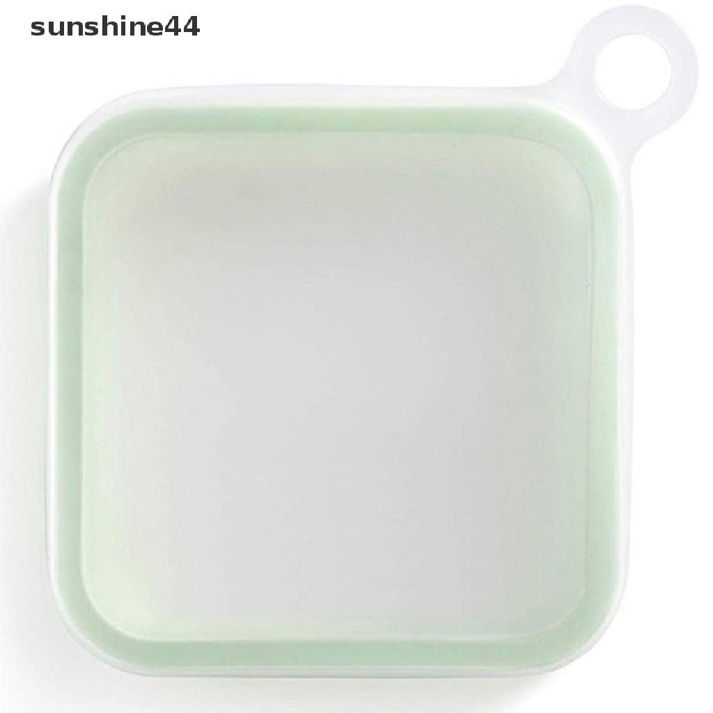 Sunshine Kotak Makan Siang / Bento Bahan Silikon Dengan Kait Untuk Anak Sekolah