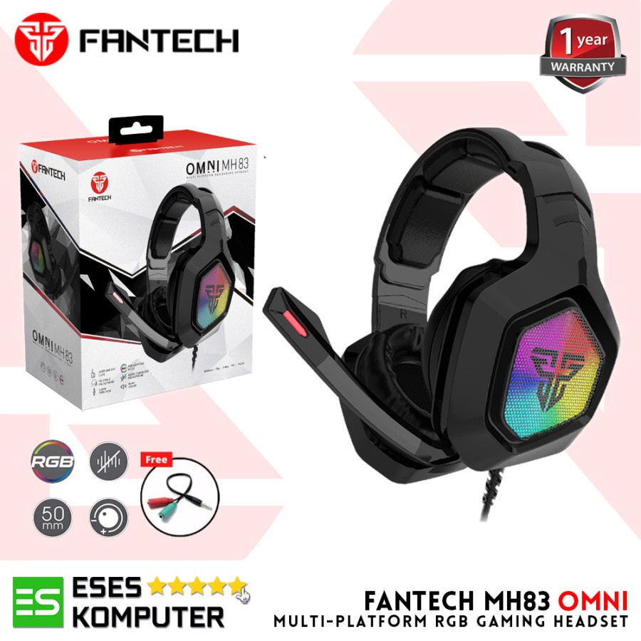 Headset Fantech MH83 MH 83 OMNI - Mobil Gaming Headset - RGB - Garansi