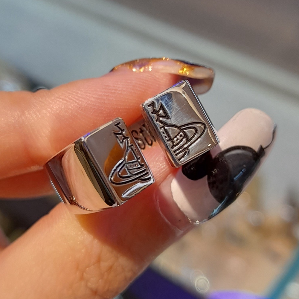 Vivienne Cincin Kayu Gaya Punk Simple Untuk Pasangan