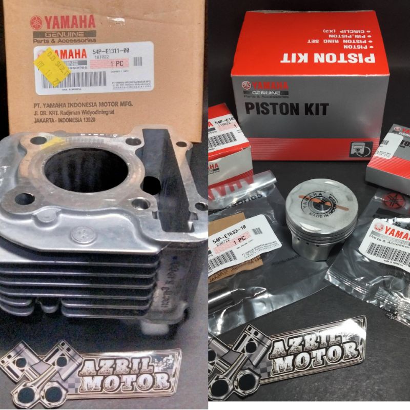 BLOK SEHER /BORING SEHER SET/PISTON SET  54P MIO J(HARGA SATUAN BUKAN SATU SET) ORIGINAL YGP