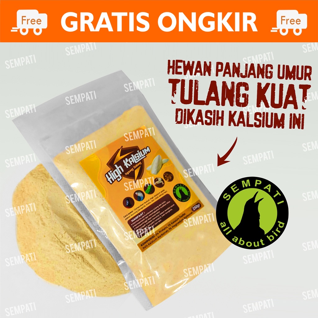 SUPER HIGH KALSIUM SEMPATI 250 GRAM SERBUK TULANG SOTONG CUTTLEFISH POWDER PAKAN BURUNG REPTIL KURA KALSIUM GECKO TINGGI CALCI CALCIUM