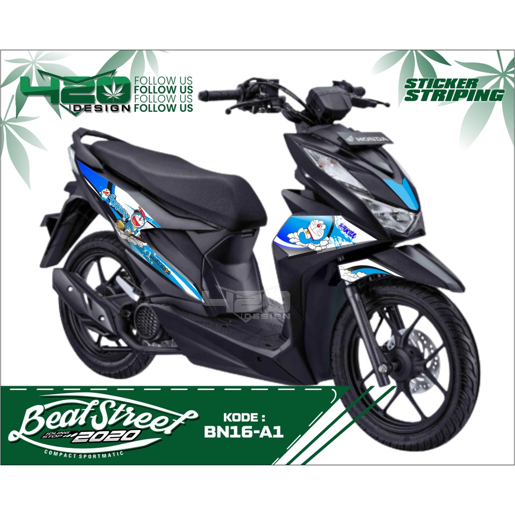 Striping Beat Deluxe 2020 Stiker Honda Beat New Street 2021 Sticker Doraemon