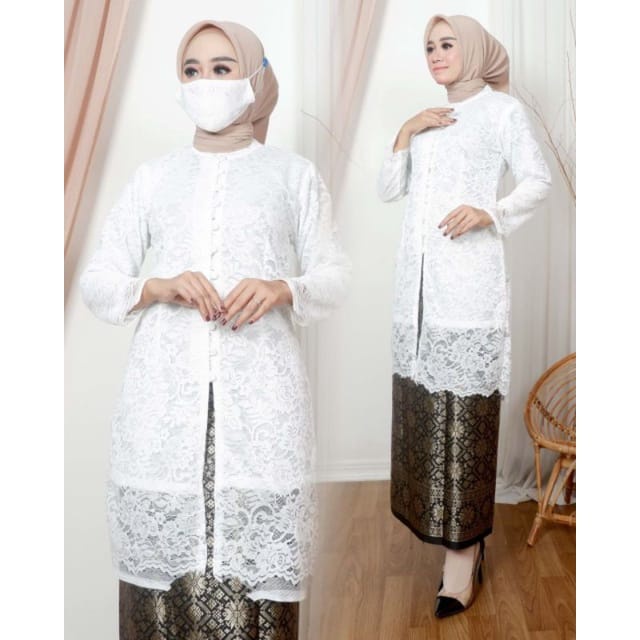 Ready Setelan Tunik Brukat Kancing dan Songket//Set Kebaya Modern//Kebaya Kancing Seribu//Seragam Pesta//Set Tunik//Kebaya Busui//Pakaian wanita/kabaya wanita dewasa/kebaya wisuda/kebaya kondagan