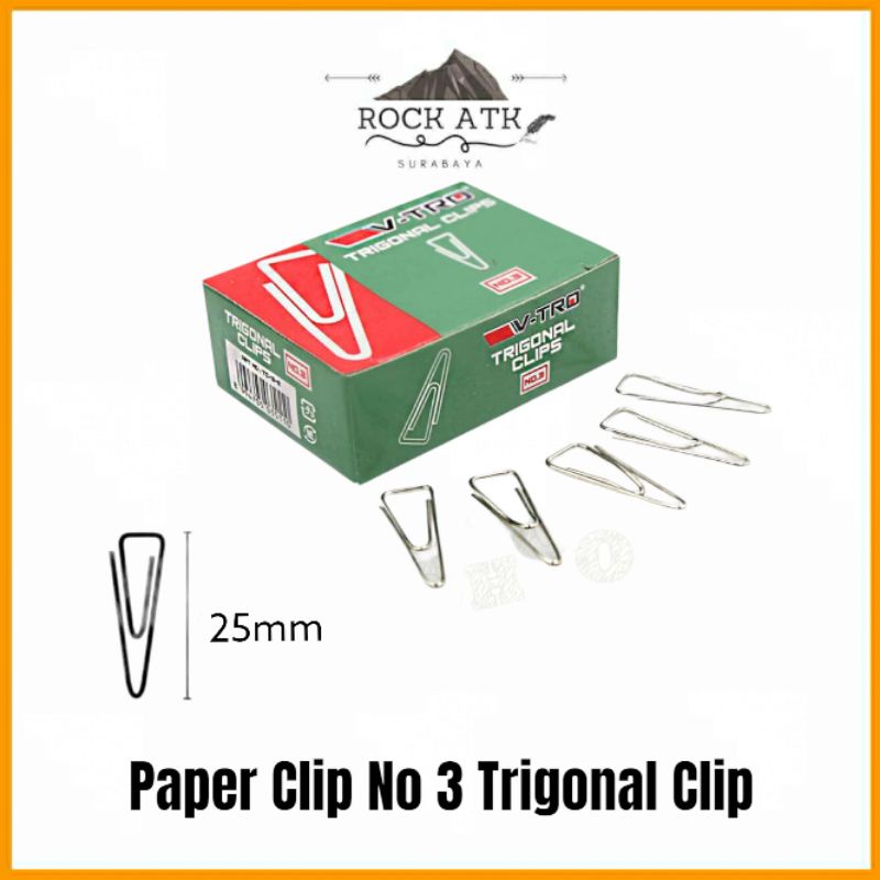 Jual V Tro Montana Trigonal Clip Paper Clip Klip Kertas Klip Paperclip Penjepit Kertas V