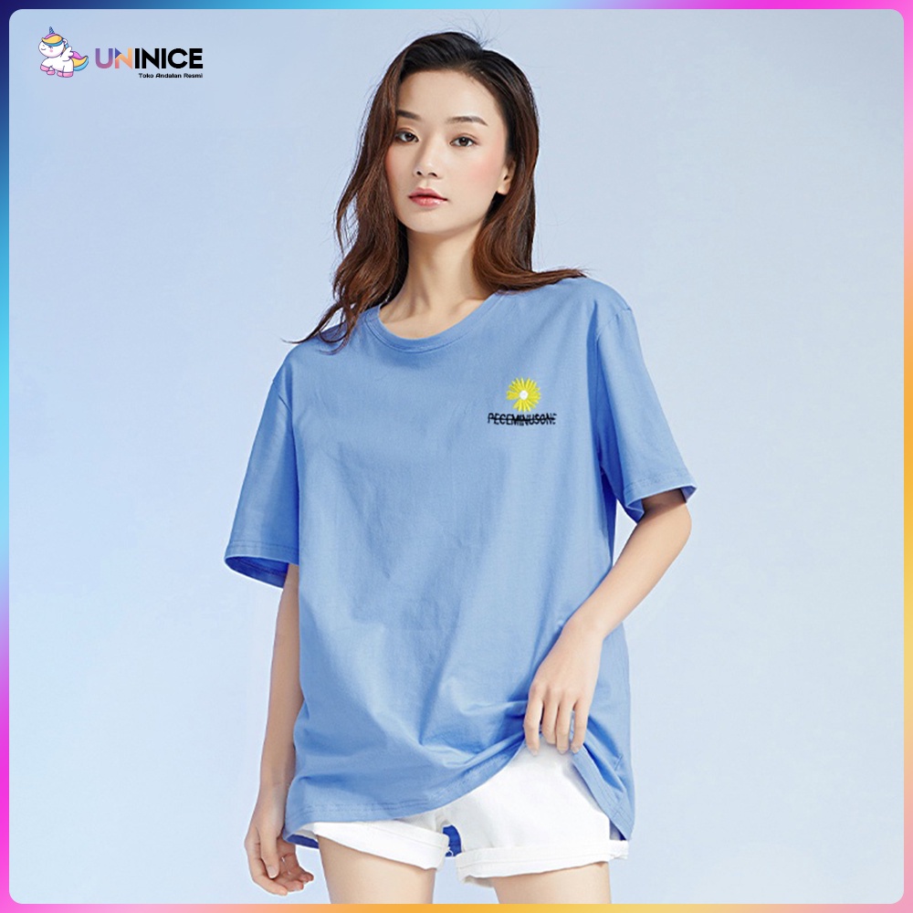UNINICE Sulaman Kaos Wanita Katun - Kaos Daisy Atasan Wanita