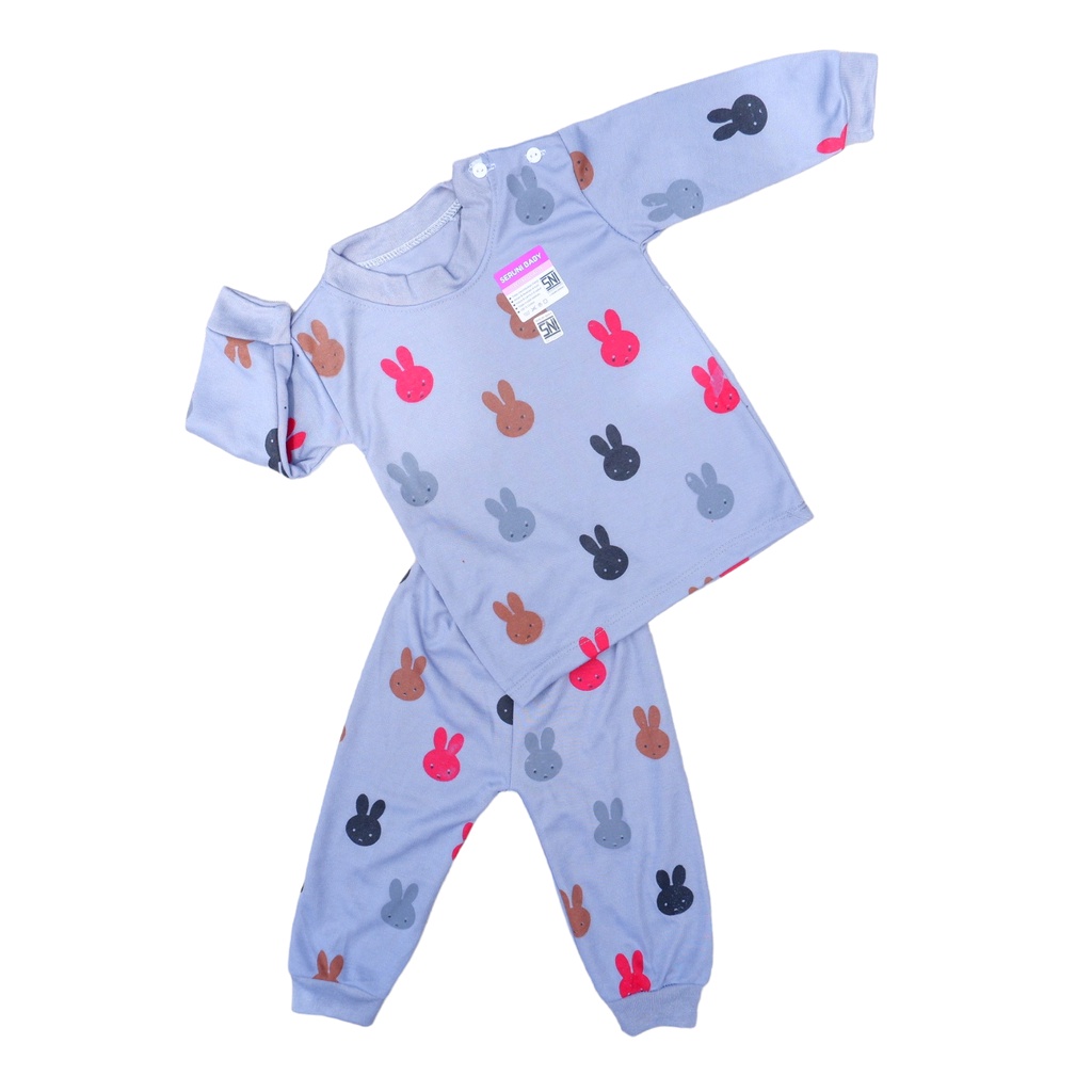 SETELAN BAJU BAYI SNI 3-18 BULAN VARIAN WARNA MOTIF BUNNY