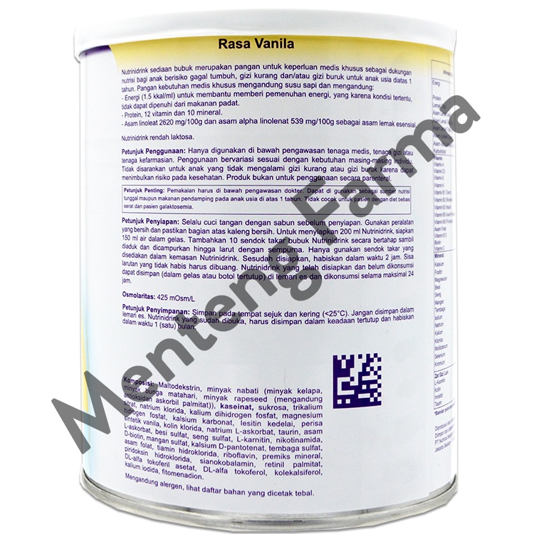 Nutricia Nutrinidrink Powder Vanila 400 gram