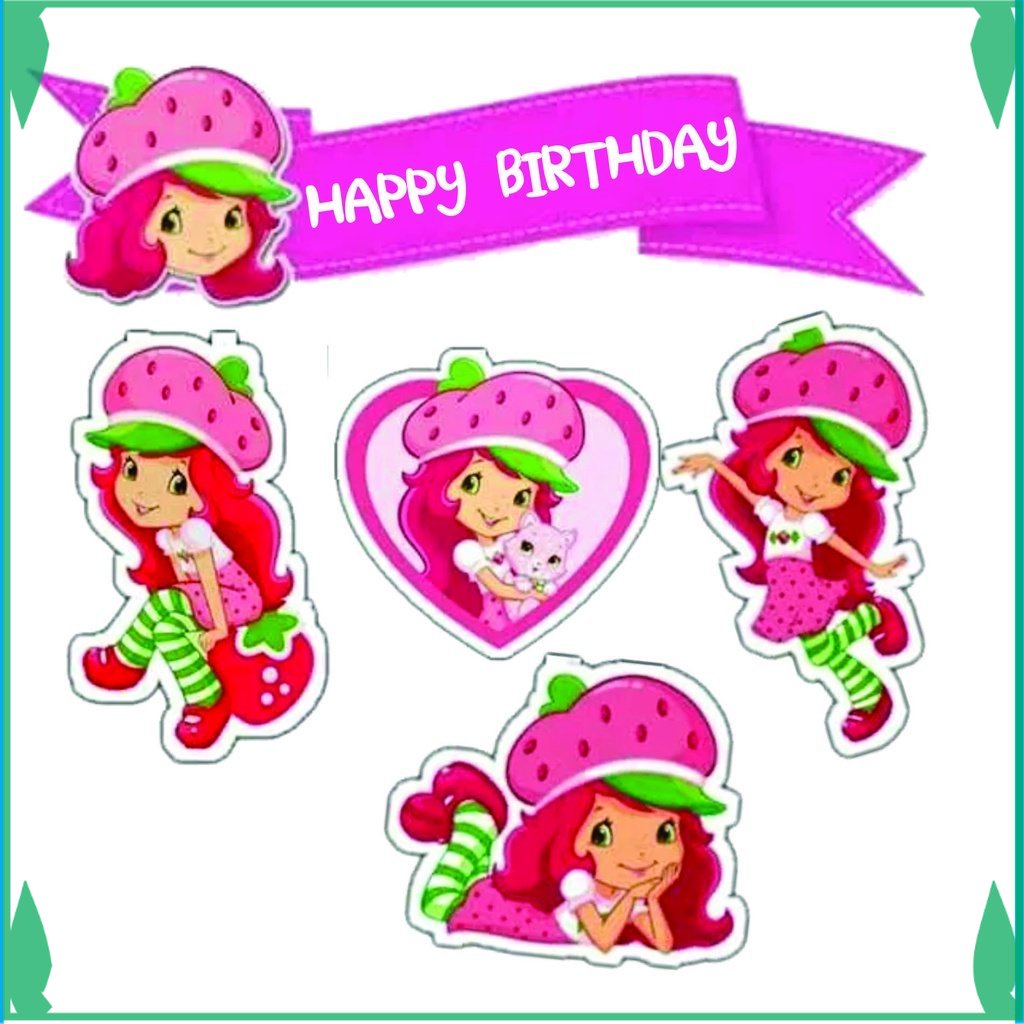 

TOPER KUE TOPPER CAKE ULANG TAHUN / HIASAN KUE STRAWBERRY SHORTCAKE FADHILSOUVENIR
