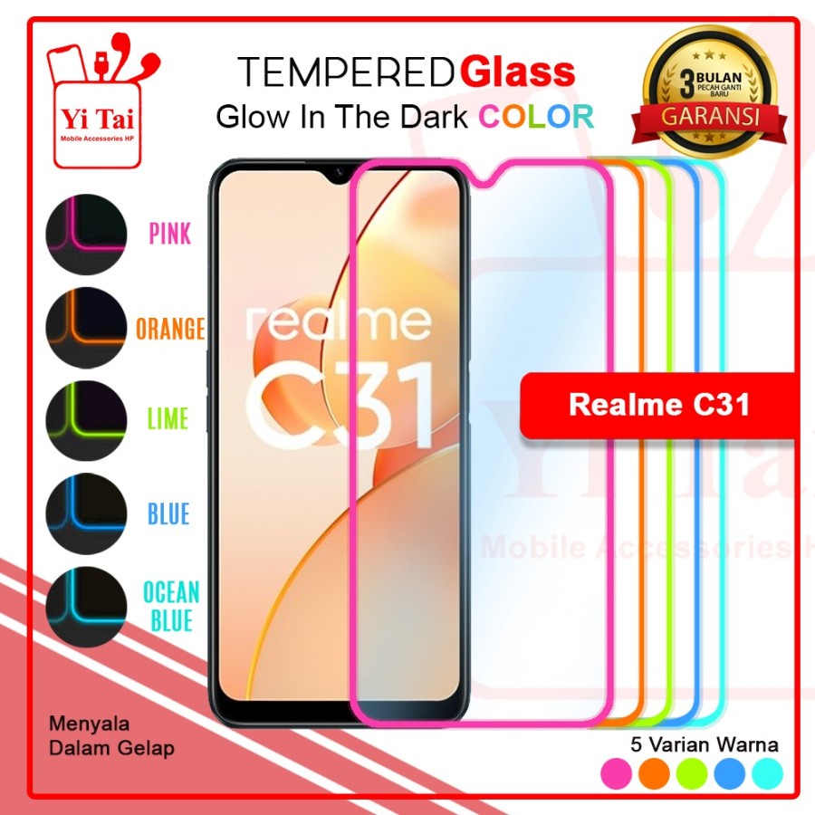 TEMPERED GLASS GLOW IN THE DARK YI TAI REALME C31 - GA