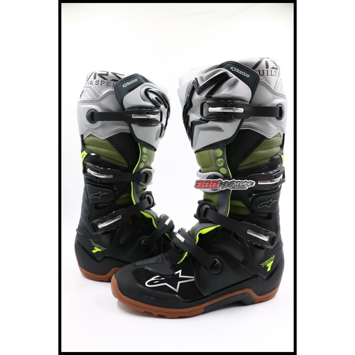 Alpinestars Tech 7 Enduro Military Green 2022 Sepatu Enduro Alpinestar