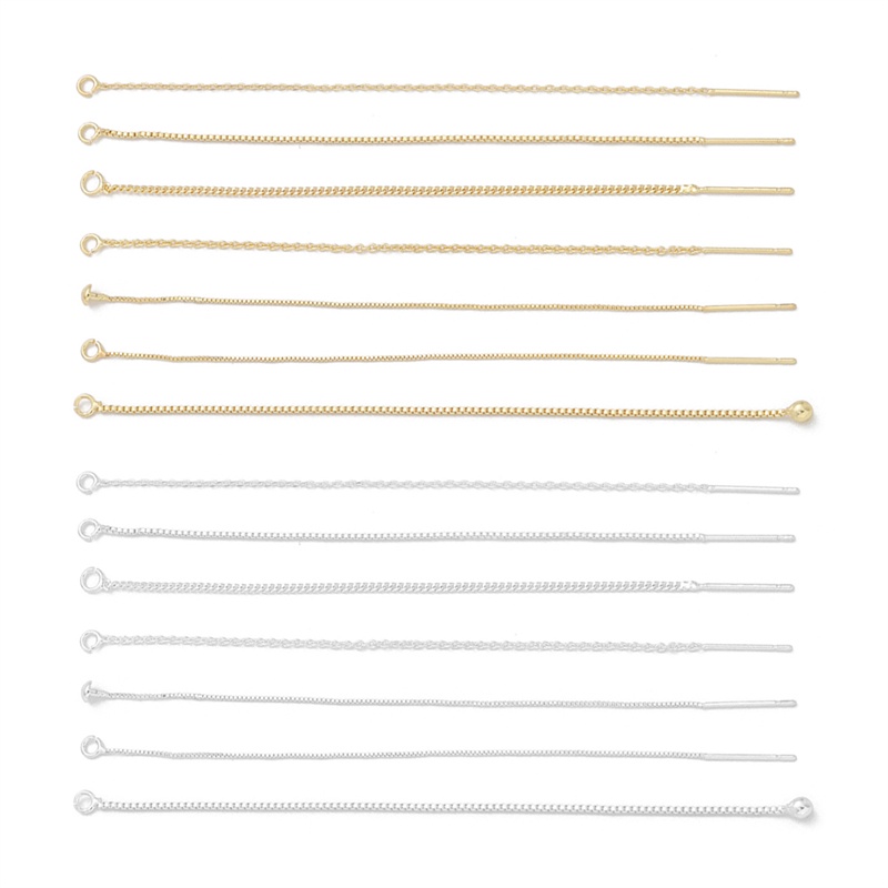 2 Pcs Kotak Rantai Rumbai Panjang 10cm Untuk Membuat Perhiasan Kalung Gelang Anting DIY