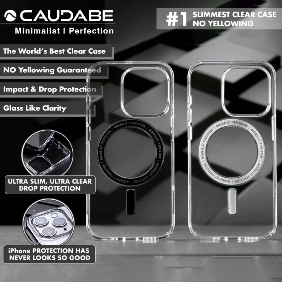 Caudabe Lucid Clear Magsafe Case iPhone 14 Pro Max Plus Casing