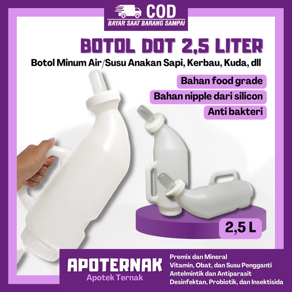 DOT SAPI TRANSPARAN &amp; BOTOL 2,5 Liter SAPI KERBAU KUDA | Apoternak