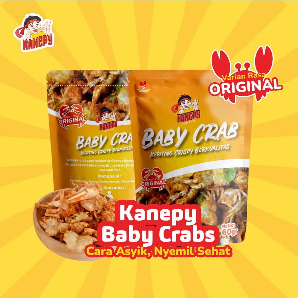 

( Termurah ) Kanepy Baby Crab Crispy / Halal 60gr / Makanan Seafood / Camilan Sehat / Snack Seafood / Camilan Viral