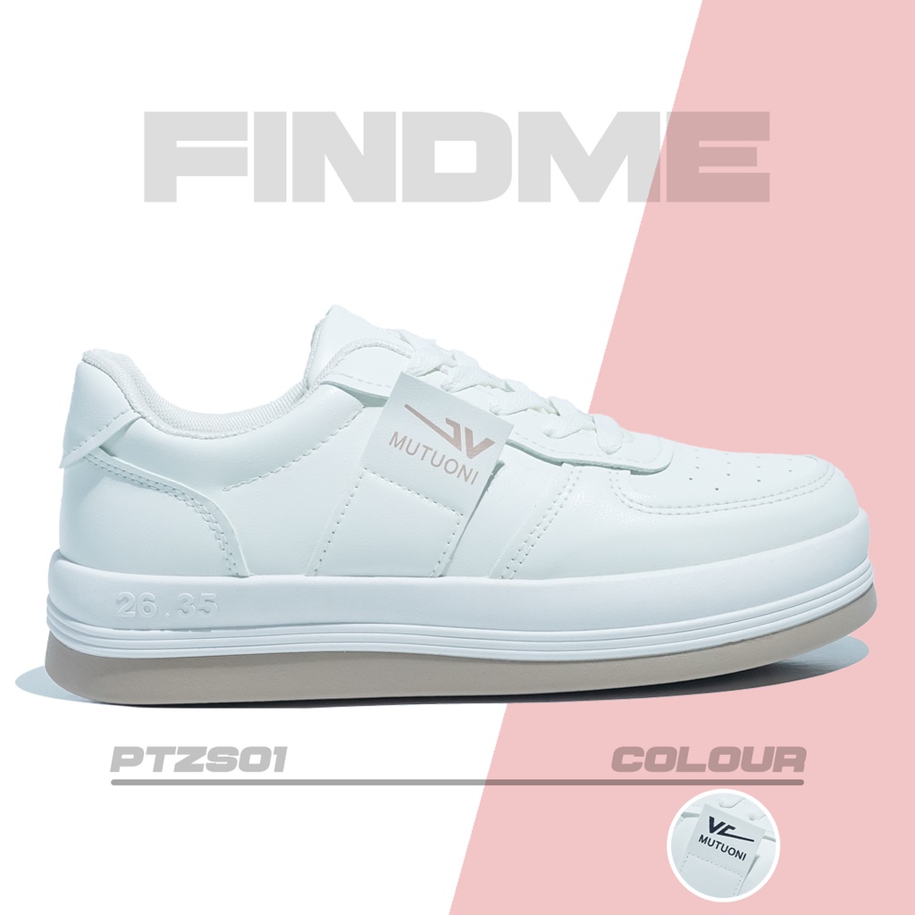 SEPATU SNEAKERS WANITA CASUAL SIMPLE KECE BAHAN PU BERKUALITAS IMPORT PTZS01