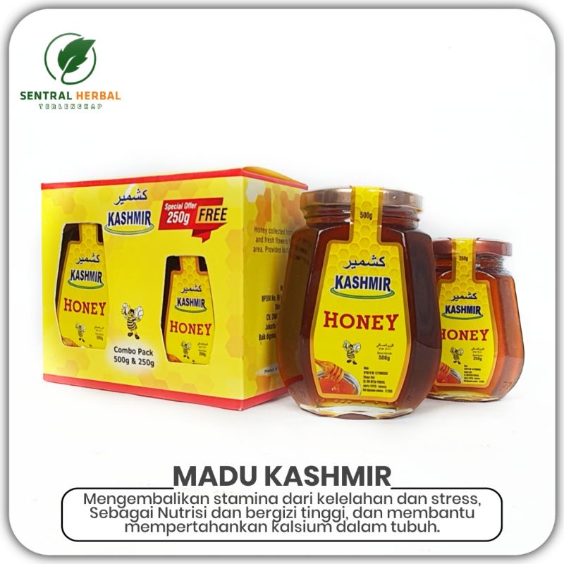 

Madu Alami Kashmir Paket Combo Pack Berat Isi 500 Gram Free 250 Gram