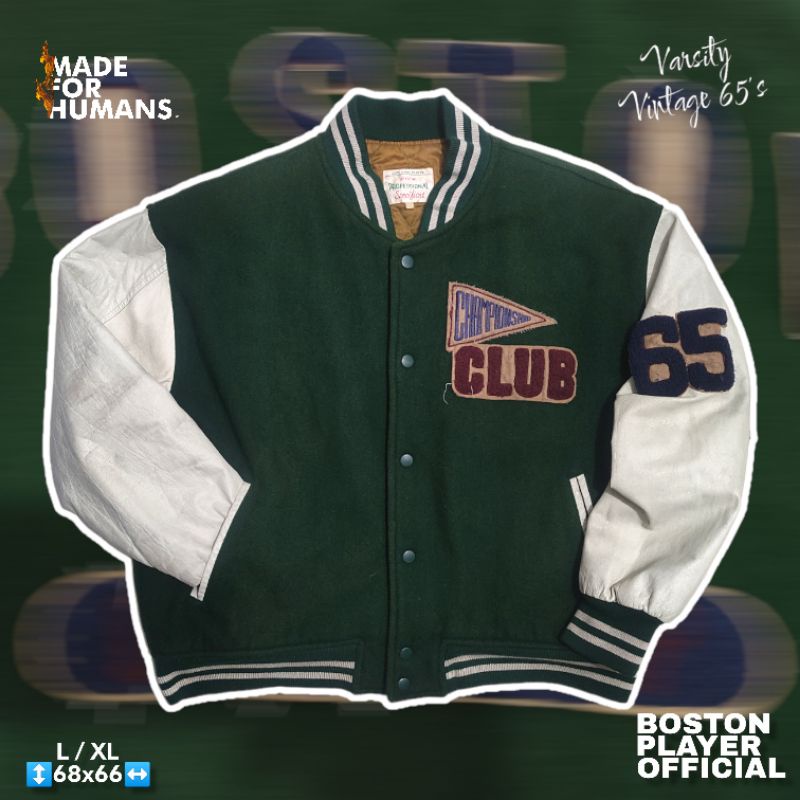 Vintage Varsity Leather Player Boston 65s . Nego? Chat aja kita ngobrol