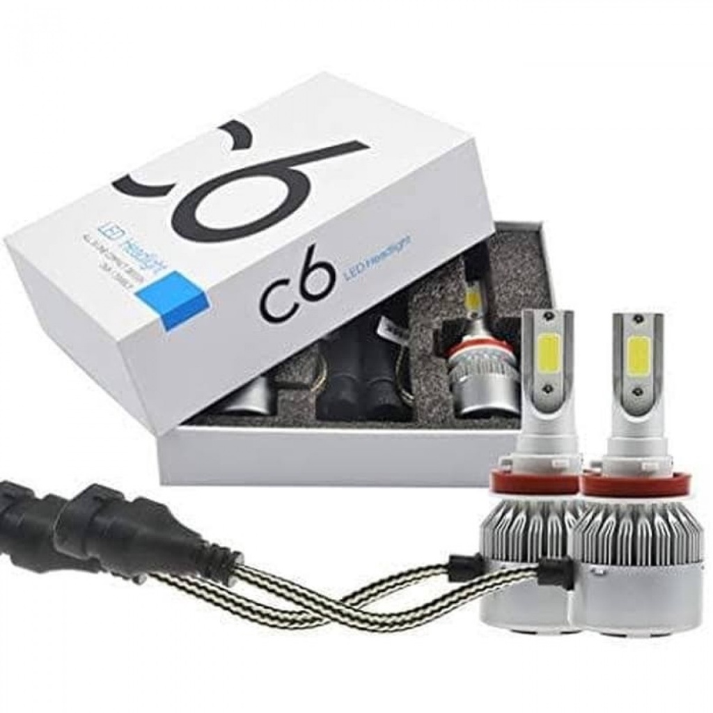 [ORIGINAL 100%] LAMPU MOBIL LED HEADLIGHT H11 COB SET C6 2 PCS