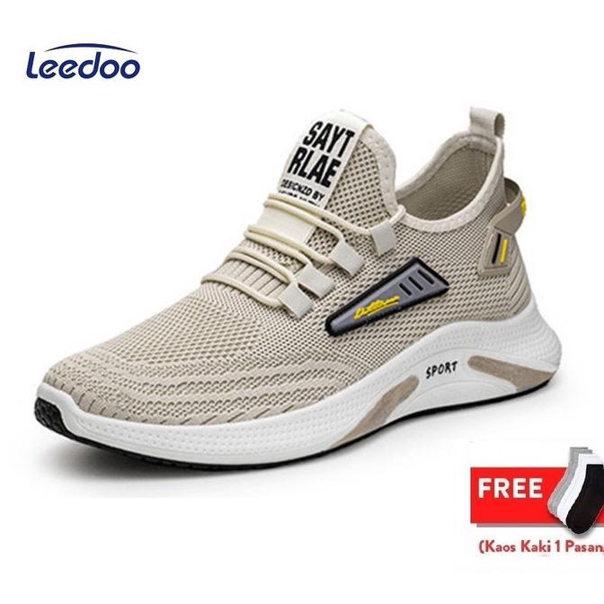 Leedoo Sepatu Sneakers Tali Casual Fashion Pria Sepatu Olahraga MR125