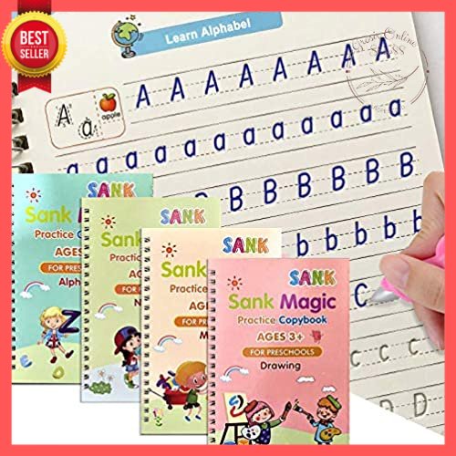 GOS -D214- Buku Edukasi Anak / Sank Magic 3D Buku Edukasi Anak Belajar Menulis Untuk TK Angka &amp; Huruf