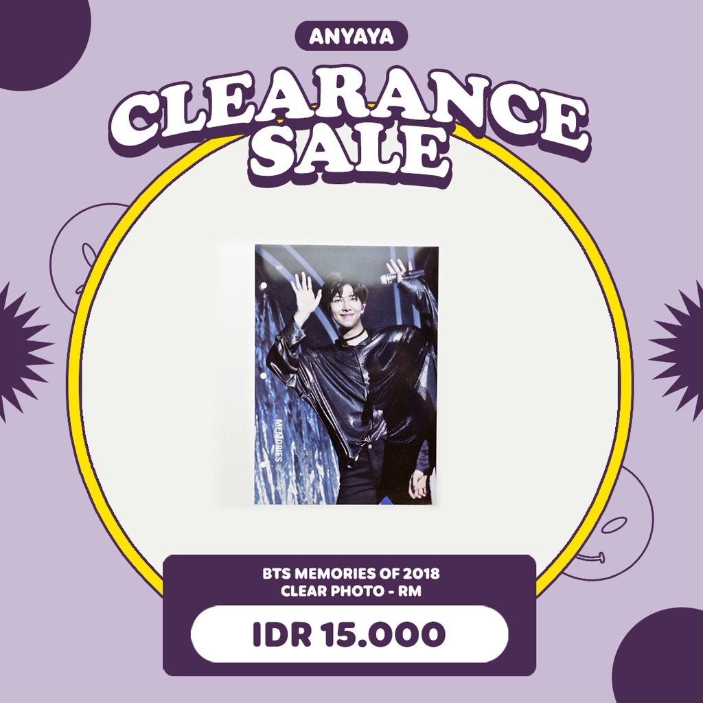 [READY STOCK] MEMORIES OF BTS 2018 SHARING CLEAR PHOTO RM NAMJOON