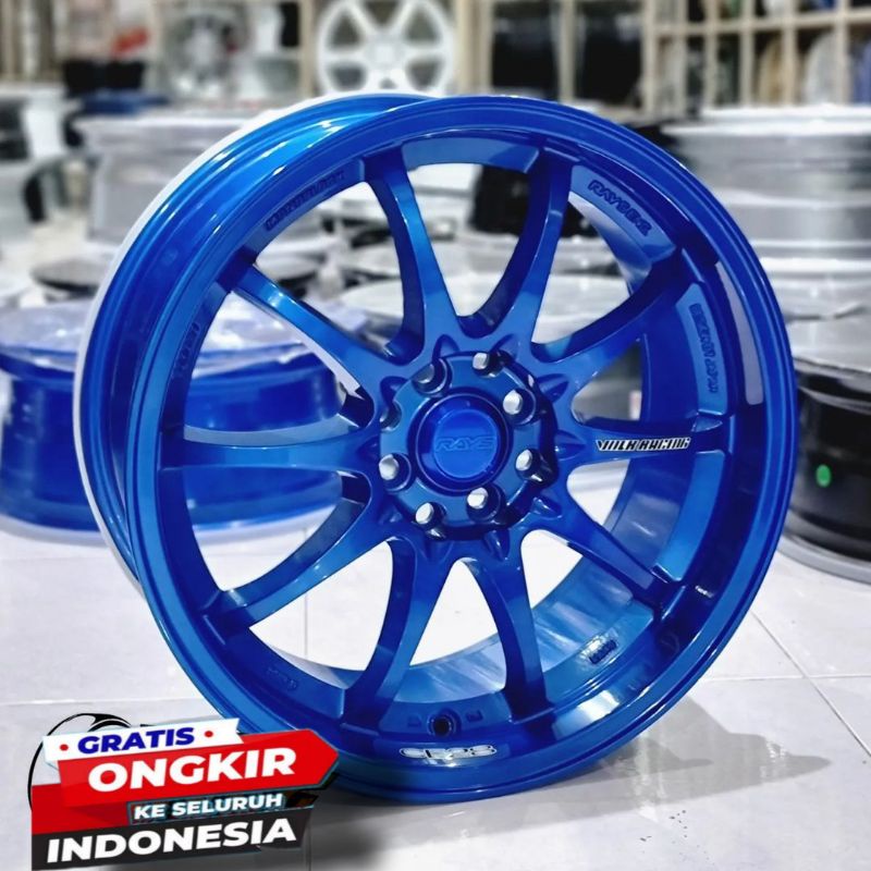 Jual Velg Racing Mobil Brio Jazz City Yaris Mobilio Raize Ring 17 Type Ce28 Biru Candy Shopee 3121