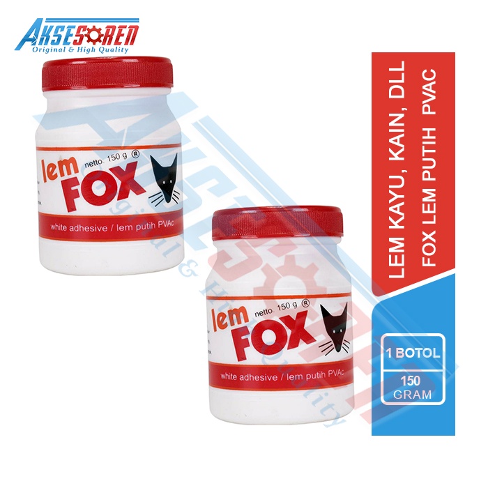 Jual Lem Fox Putih White Adhesive Gram Lem Putih Pvac Lem