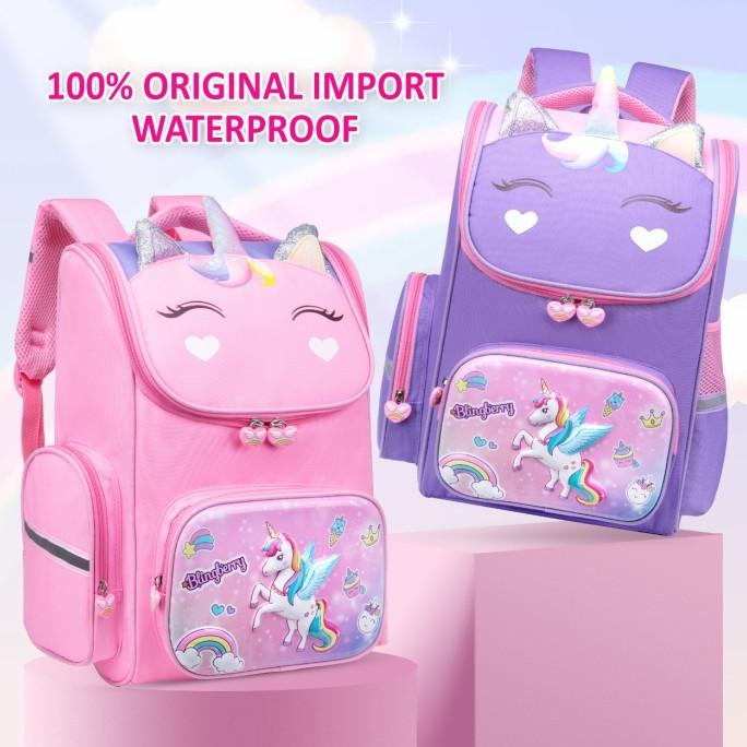 TAS RANSEL ANAK CEWEK SD TK BESAR UNICORN KUDA PONI