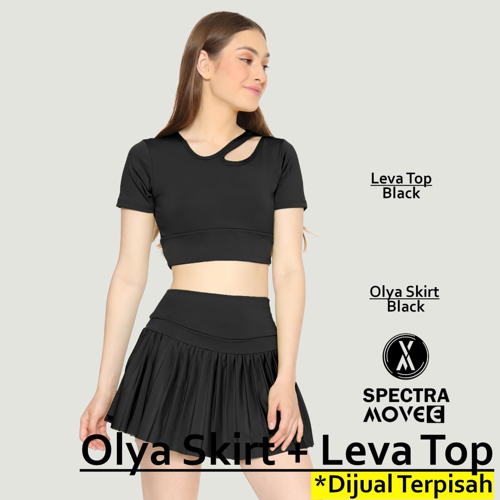 Rok celana OLYA SKIRT baju senam LEVA TOP atasan senam celana rok senam rok gym rok damce rok aerobic setelan rok