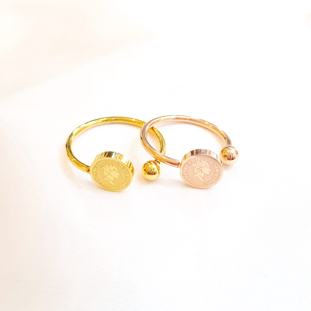 Cincin titanium boba koin