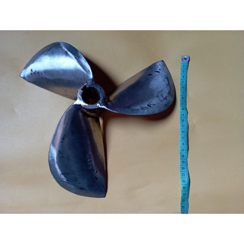 BALING BALING 3 DAUN KIPAS  BAHAN STENLES STEEL UNTUK PERAHU /KLOTOK/ MESIN DIESEL TIPE L300