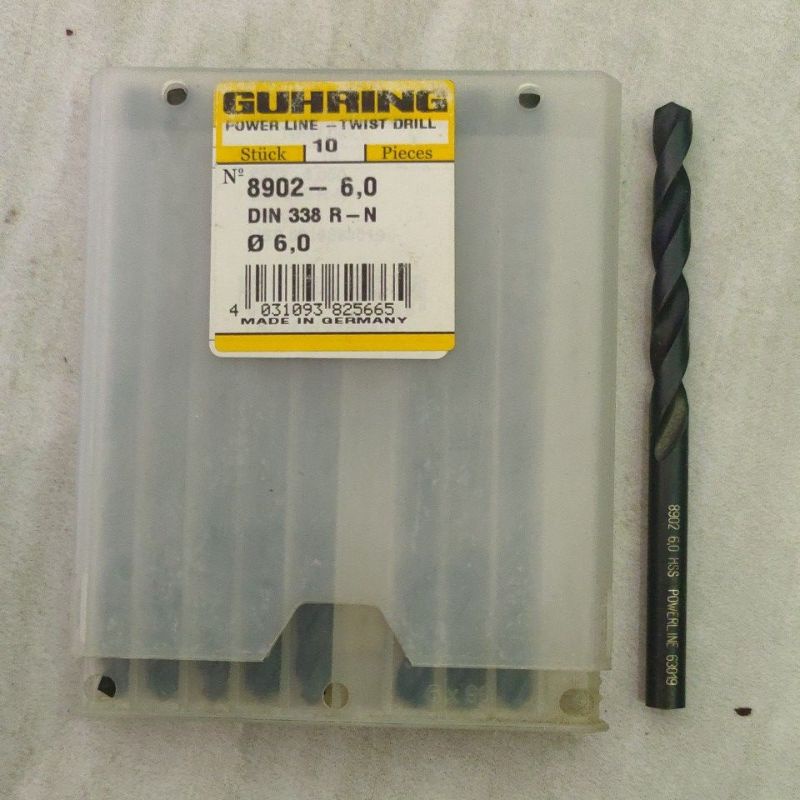 mata bor besi 6mm guhring powerline mata bor sekelas nachi