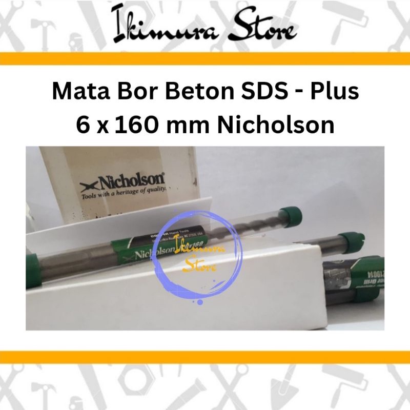Mata Bor Beton SDS Plus Nicholson 6mm x 160mm / 8mm x 160mm