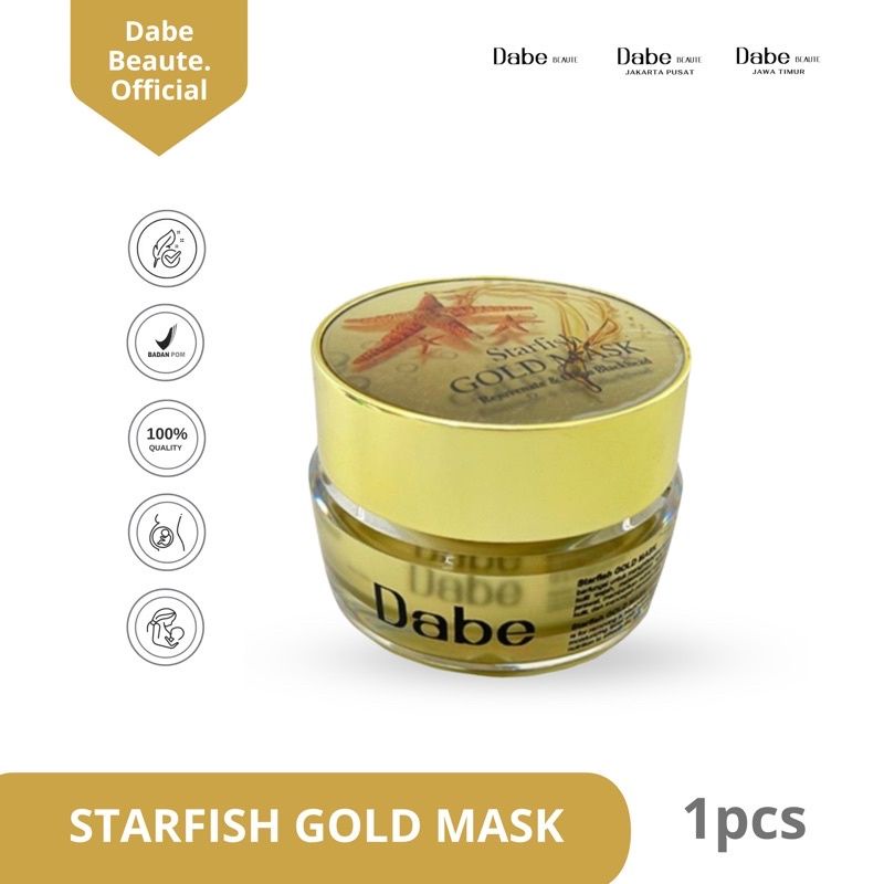 Dabe Beaute Starfish Gold Mask | Masker Wajah Star Fish Dabe Beaute