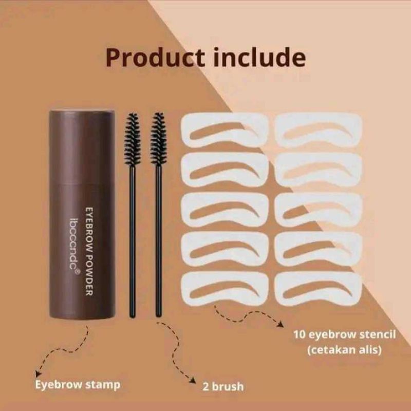 Eyebrow Powder Cetakan Alis Instan Eyebrow free Kuas dan cetakan